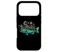 Carcasa para iPhone 17 Pro Pesca Bass Fish Mountain Star Fisherman Art Hombres Mujeres Niños