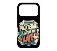 Carcasa para iPhone 17 Pro Pickleball Made Me Late Humor cancha