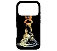 Carcasa para iPhone 17 Pro Pieza de ajedrez Line Art Retro Style