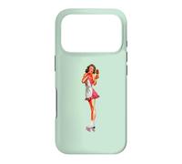 Carcasa para iPhone 17 Pro Pin Up Girl Bastante Morena Patines Patines Piernas