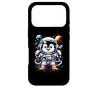 Carcasa para iPhone 17 Pro Pingüino Astronauta Amante Espacio Arte Espacio Galaxia Astrología