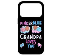 Carcasa para iPhone 17 Pro Pink or Blue Grandpa Love You Baby Shower - Papelera para revelación de género
