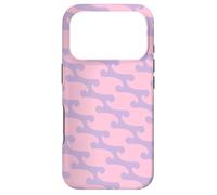 Carcasa para iPhone 17 Pro Pink Pastel Purple Curls Wavy Curves Connect Playful Pattern