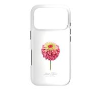 Carcasa para iPhone 17 Pro Pintura Botánica Flor Zinnia Roja y Rosa