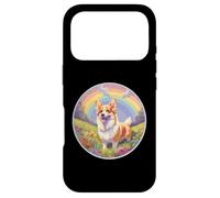 Carcasa para iPhone 17 Pro Pintura Conmemorativa de Perro Corgi Rainbow Bridge, Linda y Colorida