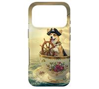 Carcasa para iPhone 17 Pro Pirata Corgi navegando una Taza de té Gigante a través de los océanos