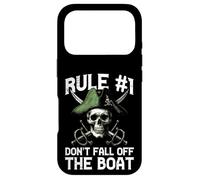 Carcasa para iPhone 17 Pro Pirate Rule 1 Dont Fall Off Boat Humor Divertido Hombres Mujeres Niños