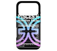 Carcasa para iPhone 17 Pro Piscis Información Nutricional Signo del Zodíaco Astrología Azul Púrpura