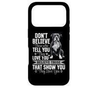 Carcasa para iPhone 17 Pro Pitbull Terrier Raza de Perro No creas a los Que te Dicen