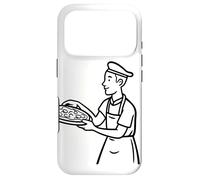 Carcasa para iPhone 17 Pro Pizza Maker Sketch Pizzaiolo para niños