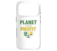Carcasa para iPhone 17 Pro Planet Over Profit - Activista ecológico de la Tierra sobre el Dinero