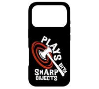Carcasa para iPhone 17 Pro Plays with Sharp Objects Funny Axe Throwing Lover