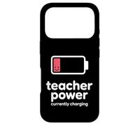 Carcasa para iPhone 17 Pro Poder Profesor Batería Baja Divertido Educador Cansado