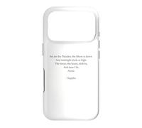 Carcasa para iPhone 17 Pro Poema Safo - Soledad - Poesía Letra Griega Antigua