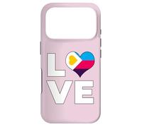 Carcasa para iPhone 17 Pro Poliamor Bandera Amor Corazón Poliamoroso
