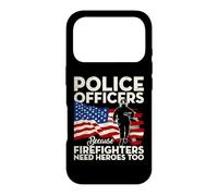 Carcasa para iPhone 17 Pro Police Officers Because Firefighters Need Heroes USA Flag