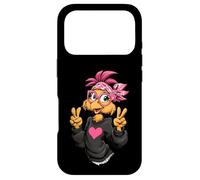 Carcasa para iPhone 17 Pro Pollo Divertido con Gafas Bandana Rosa Crazy Chicken Lady