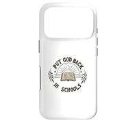 Carcasa para iPhone 17 Pro Poner a Dios de Nuevo en Las escuelas Biblia Christian Jesus Teacher