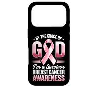Carcasa para iPhone 17 Pro por la Gracia de Dios Soy un Sobreviviente Conciencia del Cáncer de Mama