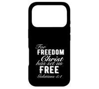 Carcasa para iPhone 17 Pro por la Libertad Cristo Nos ha liberado Gálatas 5:1 Christian