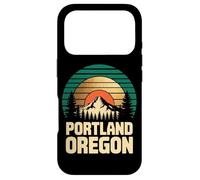 Carcasa para iPhone 17 Pro Portland Oregon Retro Sunset Mountain Travel Design Tees