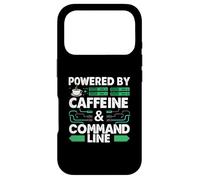 Carcasa para iPhone 17 Pro Powered by Caffeine & Command Line | Developer Admin Humor