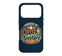 Carcasa para iPhone 17 Pro Powered by Coffee & Compost Funny Gardener