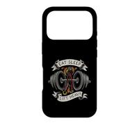 Carcasa para iPhone 17 Pro Powerlifting Eat Sleep Lift Heavy Gym Workout
