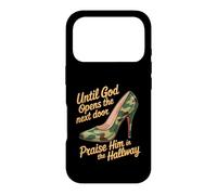 Carcasa para iPhone 17 Pro Praise God In Hallway Until He Opens Next Door -