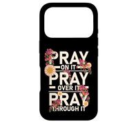 Carcasa para iPhone 17 Pro Pray On It Oración Cristiana Religiosa Escritura bíblica