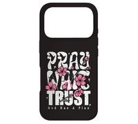 Carcasa para iPhone 17 Pro Pray Wait Confía en Que Dios Tiene un Plan La fe Cristiana