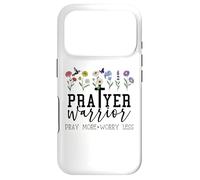 Carcasa para iPhone 17 Pro Prayer Changes Things Sign Pray More Worry Less Jesus Cross