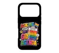 Carcasa para iPhone 17 Pro Pregúntame sobre mi Agenda Gay Orgullo LGBT Divertido