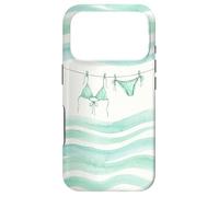 Carcasa para iPhone 17 Pro Preppy Bikini Verano Costa Cowgirl Pastel mar Turquesa Ola