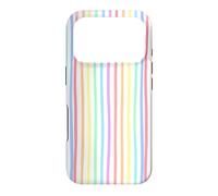 Carcasa para iPhone 17 Pro Preppy Striped Summer Rainbow Stripes