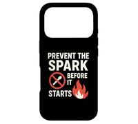 Carcasa para iPhone 17 Pro Prevenir la Chispa Antes de Que comience | Regalo de Eslogan de Seguridad contra Incendios