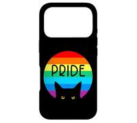 Carcasa para iPhone 17 Pro Pride Rainbow Cat LGBTQ Rainbow Black Cat Graphic