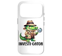 Carcasa para iPhone 17 Pro Private Investigator PI Funny Alligator Pun Detective Spy