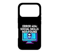 Carcasa para iPhone 17 Pro Programmer Introvert Error 404 Social Skills Not Found