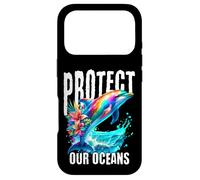 Carcasa para iPhone 17 Pro Protect Our Oceans Rainbow Dolphin Eco Awareness Art