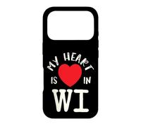 Carcasa para iPhone 17 Pro Proud State My Heart Is In WI Wisconsin