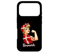 Carcasa para iPhone 17 Pro Proud Strong Danish Girl Woman Girlfriend Denmark Flag