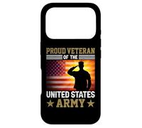Carcasa para iPhone 17 Pro Proud Veteran of The US Army American Flag Patriotic
