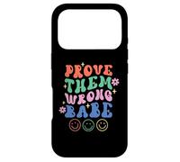 Carcasa para iPhone 17 Pro Prove Them Wrong Babe Retro Ondulado Texto Groovy