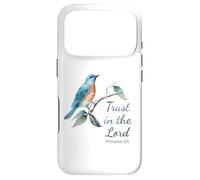 Carcasa para iPhone 17 Pro Proverbs 3:5 Trust in The Lord - Women Girls Bird (White)