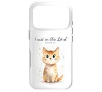 Carcasa para iPhone 17 Pro Proverbs 3:5 Trust in The Lord - Women Girls Cat Verse