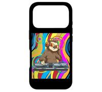 Carcasa para iPhone 17 Pro Psicodélico DJ Sloth Techno EDM Música Dance