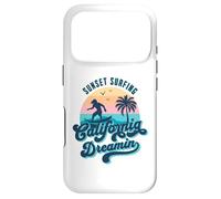 Carcasa para iPhone 17 Pro Puesta de Sol Surfing California Dreamin USA Surfista
