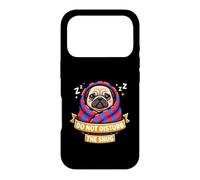 Carcasa para iPhone 17 Pro Pug Do Not Funny Disturb The Cute Snug Burrito Manta Perro