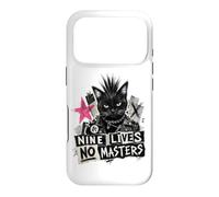 Carcasa para iPhone 17 Pro Punk Cat Nine Lives No Masters Mohawk Anarchy